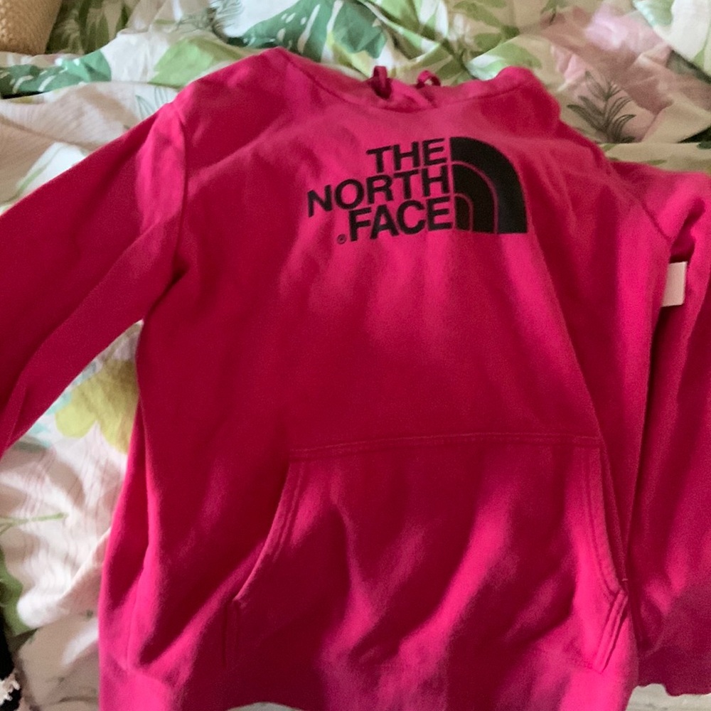Pink north face hoodie
